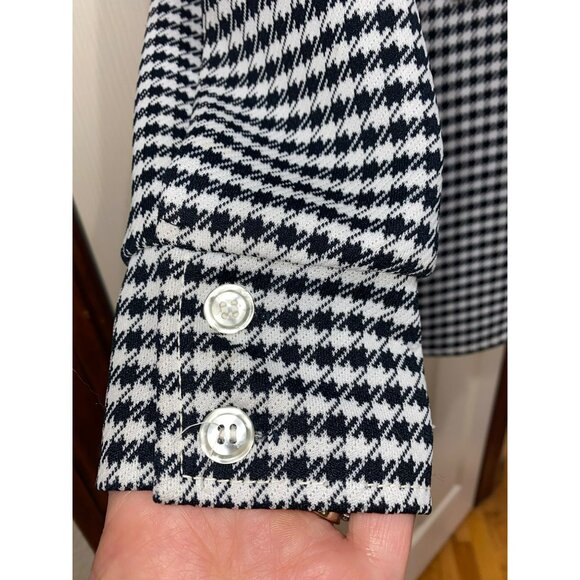 Vintage Jack Winter Black & White Houndstooth Button-Up Shirt Jacket Womens M Po - Picture 6 of 8